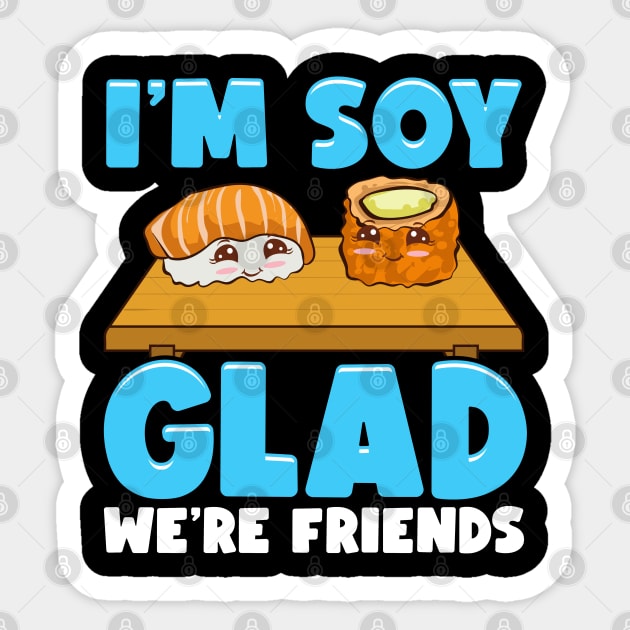 Funny Sushi and Wasabi Friends Pun Gift Sticker by creative